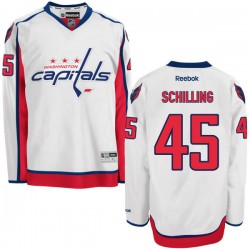 Authentic Reebok Adult Cameron Schilling Away Jersey - NHL 45 Washington Capitals