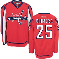 Authentic Reebok Adult Jason Chimera Home Jersey - NHL 25 Washington Capitals