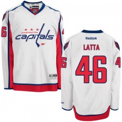 Authentic Reebok Adult Michael Latta Away Jersey - NHL 46 Washington Capitals