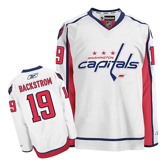Authentic Reebok Youth Nicklas Backstrom Away Jersey - NHL 19 Washington Capitals