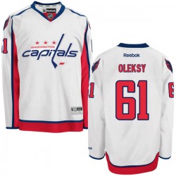 Authentic Reebok Adult Steve Oleksy Away Jersey - NHL 61 Washington Capitals
