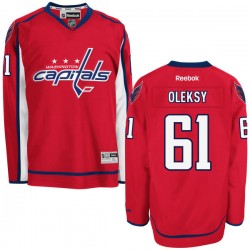 Premier Reebok Adult Steve Oleksy Home Jersey - NHL 61 Washington Capitals