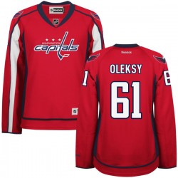 Authentic Reebok Women's Steve Oleksy Home Jersey - NHL 61 Washington Capitals