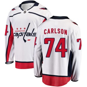 Breakaway Fanatics Branded Youth John Carlson White Away Jersey - NHL Washington Capitals