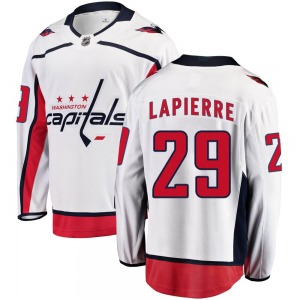 Breakaway Fanatics Branded Youth Hendrix Lapierre White Away Jersey - NHL Washington Capitals