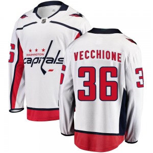 Breakaway Fanatics Branded Youth Mike Vecchione White Away Jersey - NHL Washington Capitals