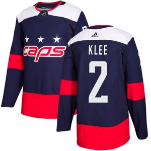 Authentic Adidas Youth Ken Klee Navy Blue 2018 Stadium Series Jersey - NHL Washington Capitals