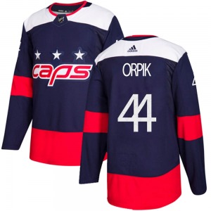 Authentic Adidas Youth Brooks Orpik Navy Blue 2018 Stadium Series Jersey - NHL Washington Capitals