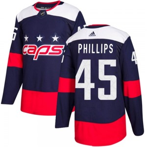 Authentic Adidas Youth Matthew Phillips Navy Blue 2018 Stadium Series Jersey - NHL Washington Capitals