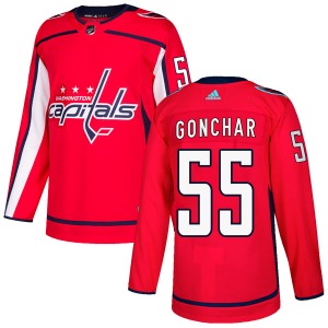 Authentic Adidas Youth Sergei Gonchar Red Home Jersey - NHL Washington Capitals
