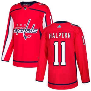 Authentic Adidas Youth Jeff Halpern Red Home Jersey - NHL Washington Capitals