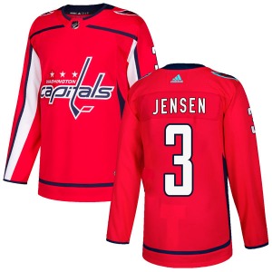 Authentic Adidas Youth Nick Jensen Red Home Jersey - NHL Washington Capitals
