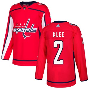 Authentic Adidas Youth Ken Klee Red Home Jersey - NHL Washington Capitals