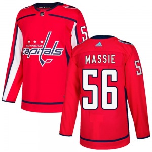 Authentic Adidas Youth Jake Massie Red Home Jersey - NHL Washington Capitals