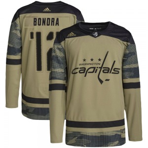 Authentic Adidas Youth Peter Bondra Camo Military Appreciation Practice Jersey - NHL Washington Capitals