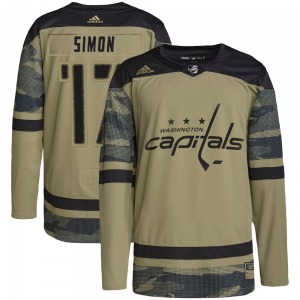 Authentic Adidas Youth Chris Simon Camo Military Appreciation Practice Jersey - NHL Washington Capitals