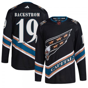 Authentic Adidas Adult Nicklas Backstrom Black Reverse Retro 2.0 Jersey - NHL Washington Capitals