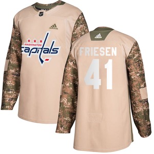 Authentic Adidas Youth Jeff Friesen Camo Veterans Day Practice Jersey - NHL Washington Capitals