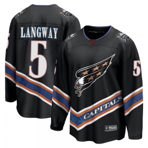 Breakaway Fanatics Branded Youth Rod Langway Black Special Edition 2.0 Jersey - NHL Washington Capitals