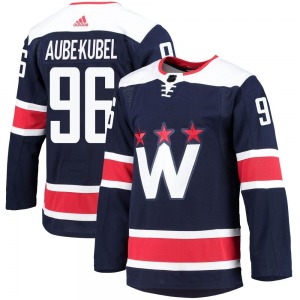 Authentic Adidas Youth Nicolas Aube-Kubel Navy 2020/21 Alternate Primegreen Pro Jersey - NHL Washington Capitals