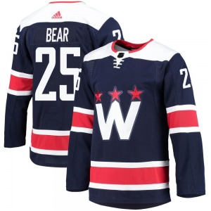 Authentic Adidas Youth Ethan Bear Navy 2020/21 Alternate Primegreen Pro Jersey - NHL Washington Capitals
