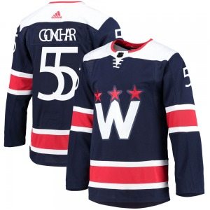 Authentic Adidas Youth Sergei Gonchar Navy 2020/21 Alternate Primegreen Pro Jersey - NHL Washington Capitals