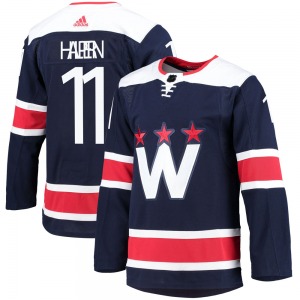 Authentic Adidas Youth Jeff Halpern Navy 2020/21 Alternate Primegreen Pro Jersey - NHL Washington Capitals