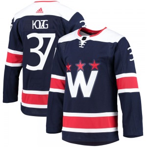 Authentic Adidas Youth Olaf Kolzig Navy 2020/21 Alternate Primegreen Pro Jersey - NHL Washington Capitals
