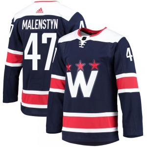 Authentic Adidas Youth Beck Malenstyn Navy 2020/21 Alternate Primegreen Pro Jersey - NHL Washington Capitals