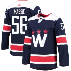 Authentic Adidas Youth Jake Massie Navy 2020/21 Alternate Primegreen Pro Jersey - NHL Washington Capitals