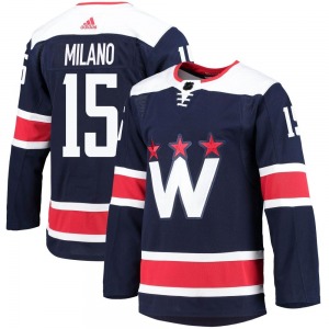 Authentic Adidas Youth Sonny Milano Navy 2020/21 Alternate Primegreen Pro Jersey - NHL Washington Capitals