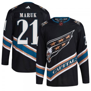 Authentic Adidas Youth Dennis Maruk Black Reverse Retro 2.0 Jersey - NHL Washington Capitals