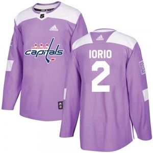 Authentic Adidas Youth Vincent Iorio Purple Fights Cancer Practice Jersey - NHL Washington Capitals