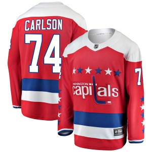Breakaway Fanatics Branded Youth John Carlson Red Alternate Jersey - NHL Washington Capitals