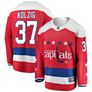 Breakaway Fanatics Branded Youth Olaf Kolzig Red Alternate Jersey - NHL Washington Capitals