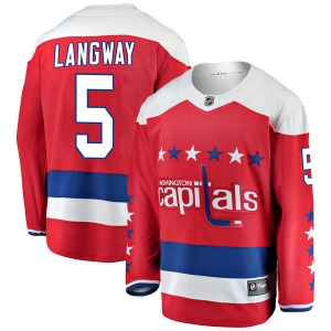Breakaway Fanatics Branded Youth Rod Langway Red Alternate Jersey - NHL Washington Capitals