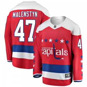 Breakaway Fanatics Branded Youth Beck Malenstyn Red Alternate Jersey - NHL Washington Capitals