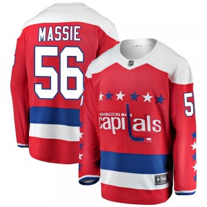 Breakaway Fanatics Branded Youth Jake Massie Red Alternate Jersey - NHL Washington Capitals