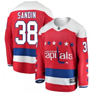 Breakaway Fanatics Branded Youth Rasmus Sandin Red Alternate Jersey - NHL Washington Capitals