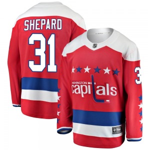 Breakaway Fanatics Branded Youth Hunter Shepard Red Alternate Jersey - NHL Washington Capitals