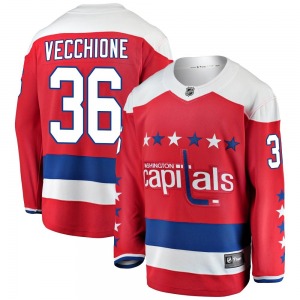 Breakaway Fanatics Branded Youth Mike Vecchione Red Alternate Jersey - NHL Washington Capitals