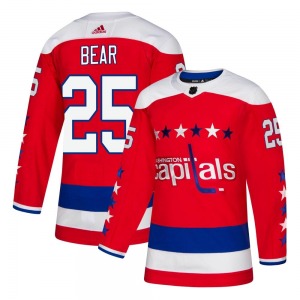 Authentic Adidas Youth Ethan Bear Red Alternate Jersey - NHL Washington Capitals