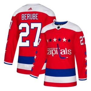 Authentic Adidas Youth Craig Berube Red Alternate Jersey - NHL Washington Capitals