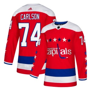 Authentic Adidas Youth John Carlson Red Alternate Jersey - NHL Washington Capitals