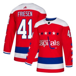Authentic Adidas Youth Jeff Friesen Red Alternate Jersey - NHL Washington Capitals