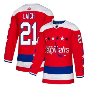 Authentic Adidas Youth Brooks Laich Red Alternate Jersey - NHL Washington Capitals