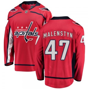 Breakaway Fanatics Branded Youth Beck Malenstyn Red Home Jersey - NHL Washington Capitals