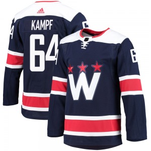 Authentic Adidas Adult David Kampf Navy 2020/21 Alternate Primegreen Pro Jersey - NHL Washington Capitals