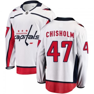 Breakaway Fanatics Branded Youth Declan Chisholm White Away Jersey - NHL Washington Capitals
