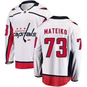 Breakaway Fanatics Branded Youth Eriks Mateiko White Away Jersey - NHL Washington Capitals